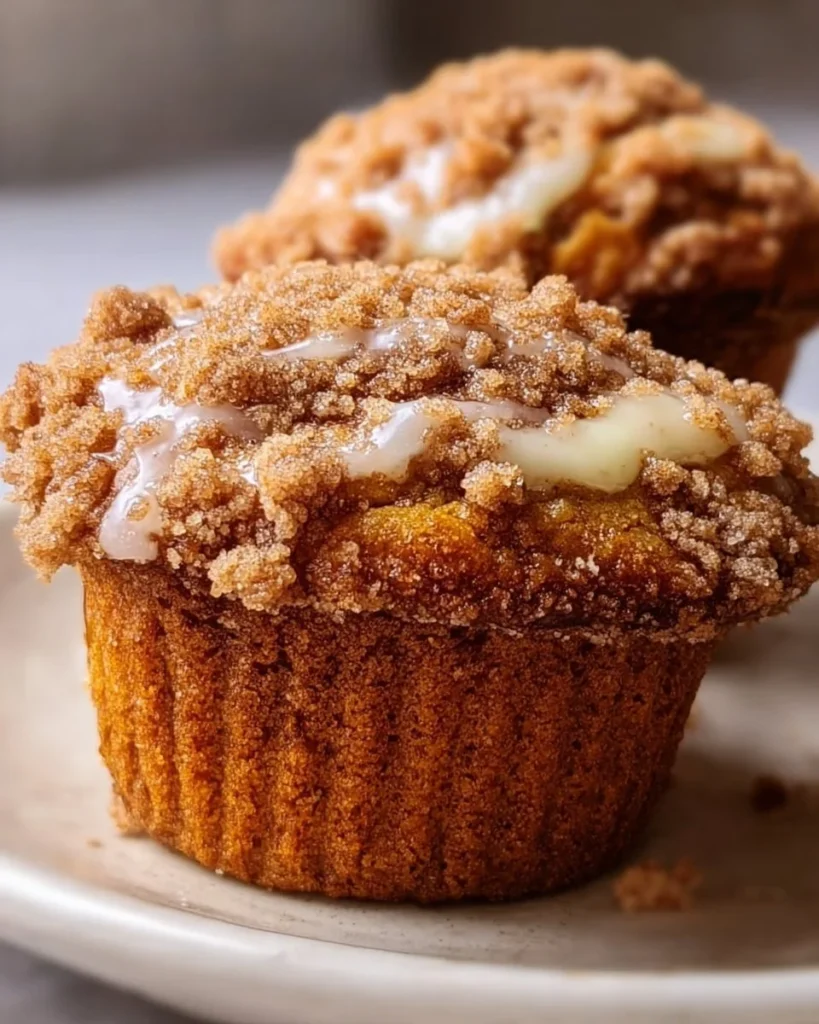 Freshly baked apple butter muffins topped with cinnamon crust