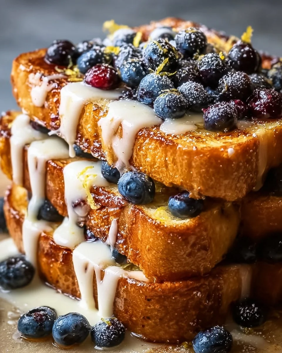 Lemon Blueberry Sourdough Toast