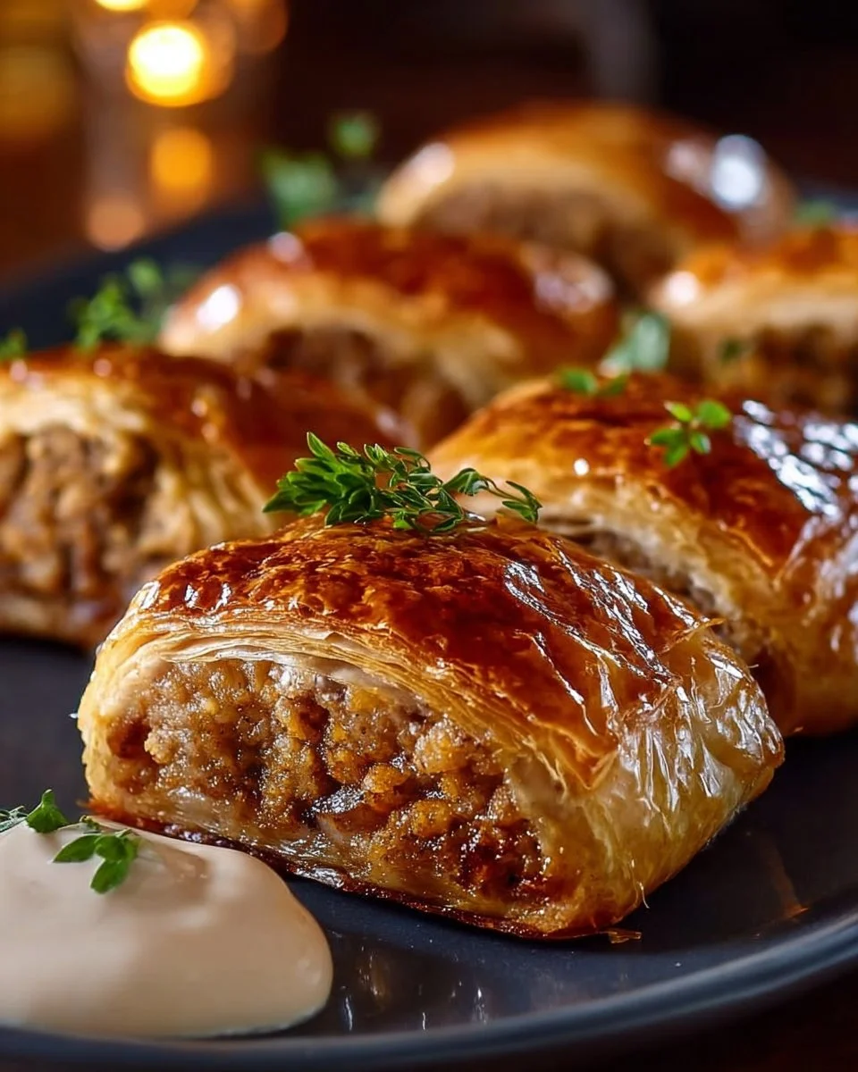 Irresistible French Onion Sausage Rolls