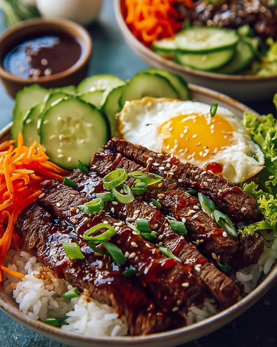 Korean BBQ Steak Rice Bowls