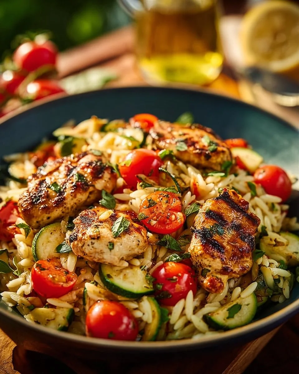 Mediterranean Chicken and Rice Bowl