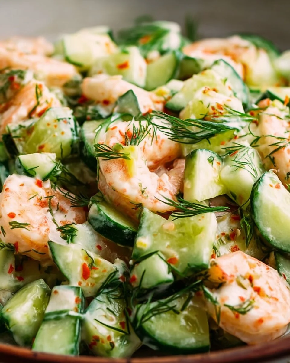 Healthy Cucumber Shrimp Salad