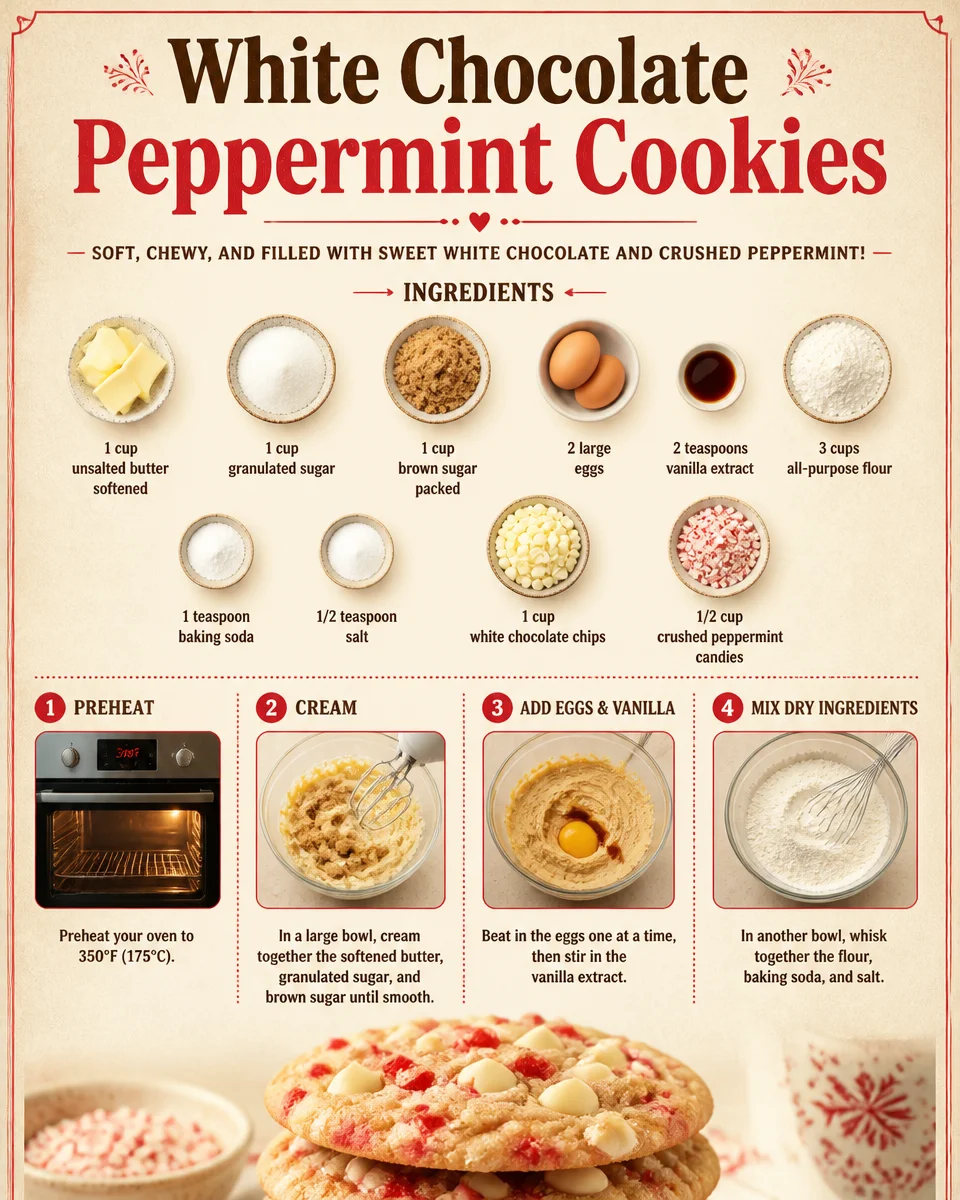 White Chocolate Peppermint Cookies