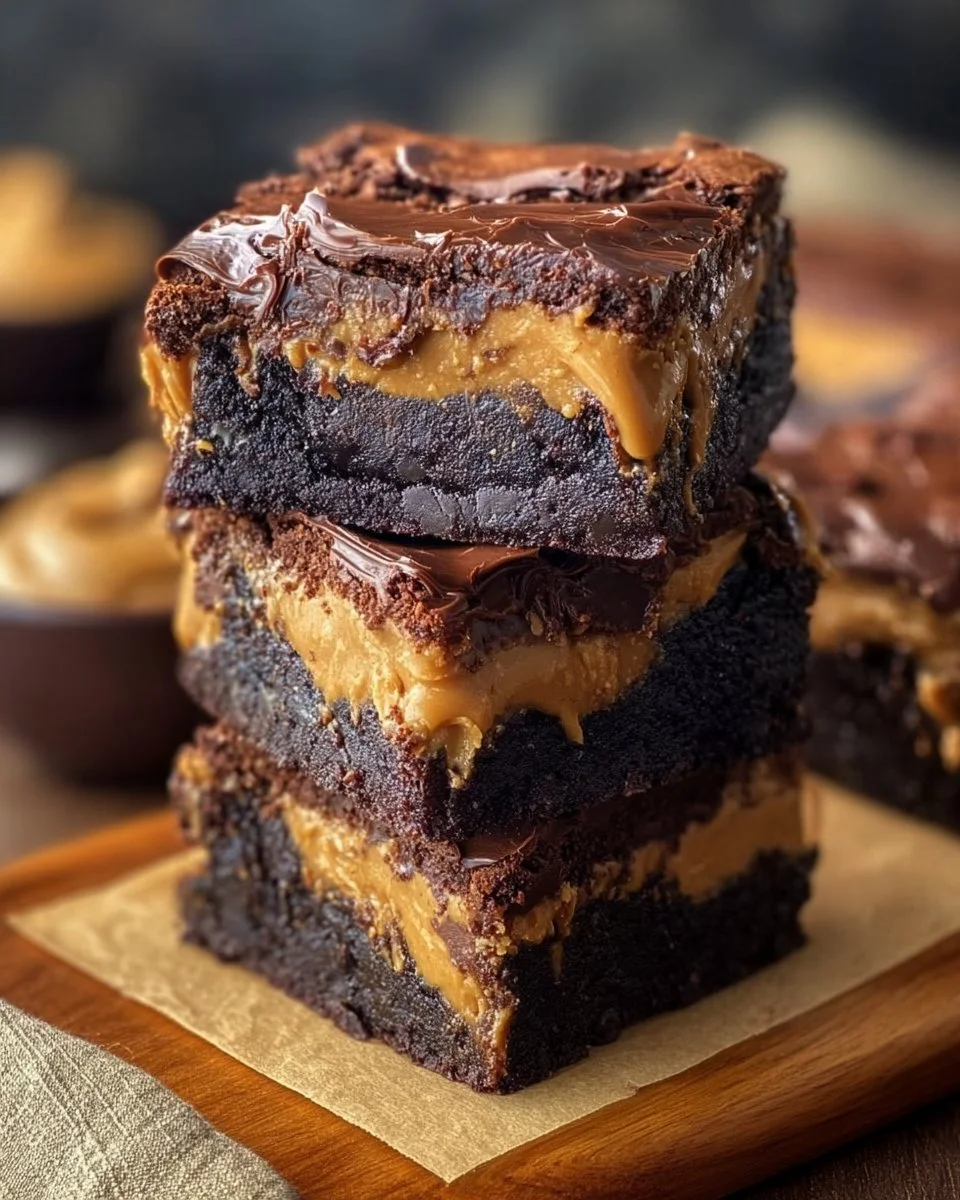 Chocolate Peanut Butter Brownie Bars