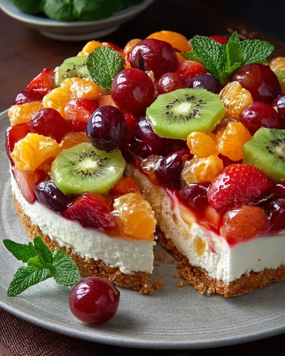 Fruit Salad Cheesecake