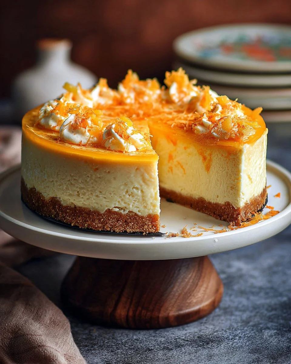 Hawaiian Pineapple Carrot Cheesecake