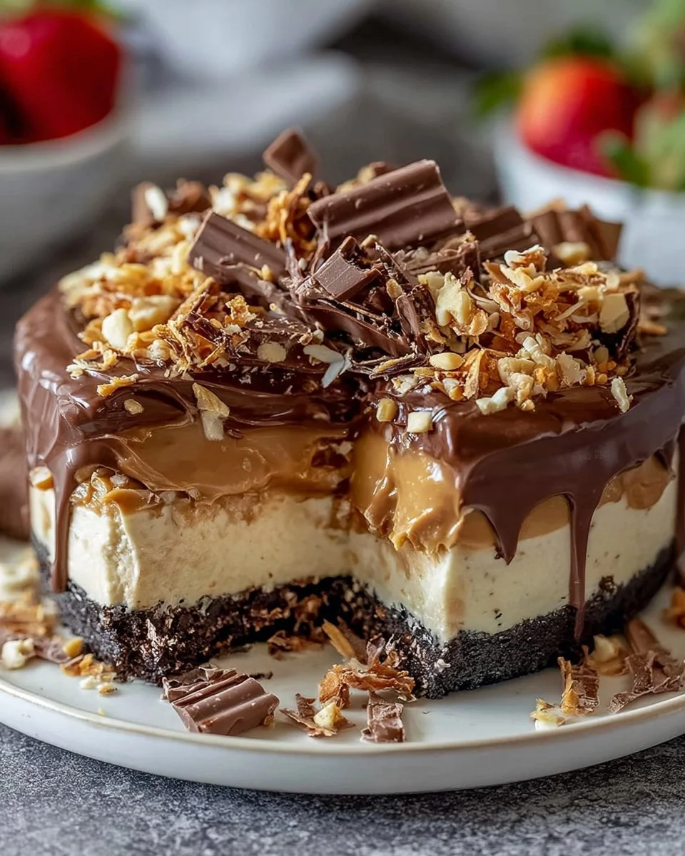 No-Bake German Chocolate Cheesecake