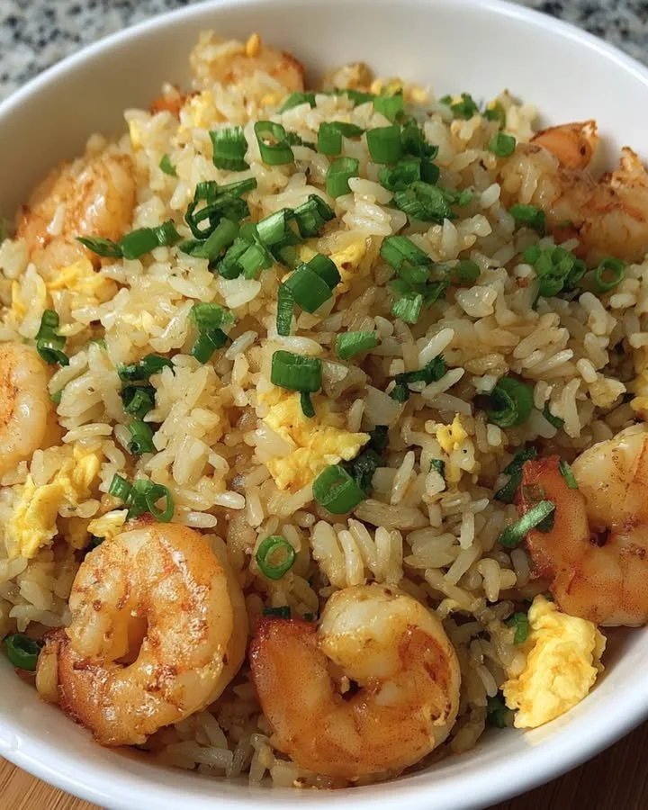 Shrimp Fried Rice with Scrambled Egg