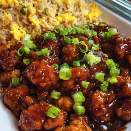 Plate of teriyaki chicken served with fried rice and vegetables